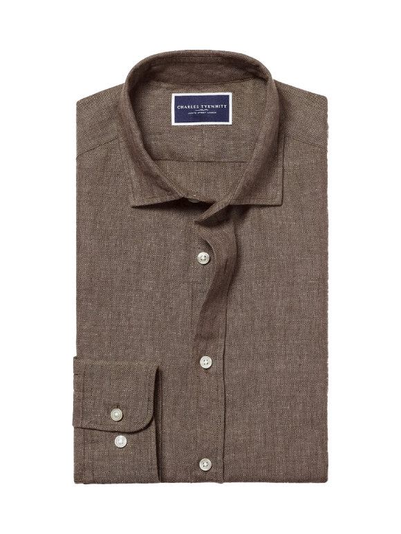 Pure Linen Shirt - Mocha