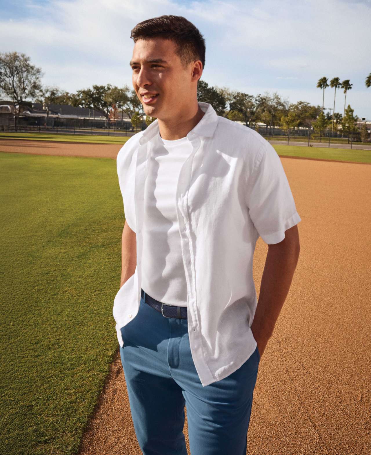 Pure Linen Short Sleeve Shirt - White