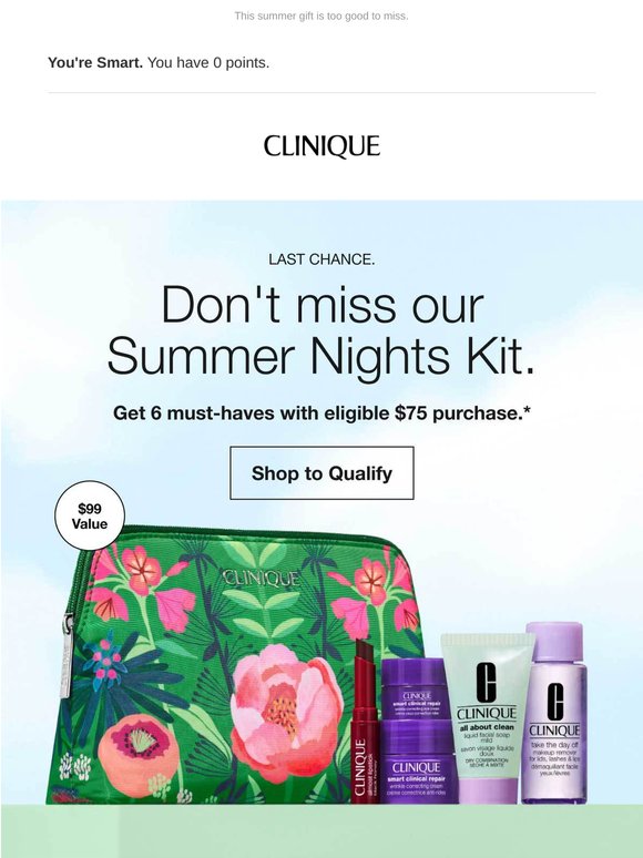 Ends tonight ☀️ Get 6 faves with your $75 order.