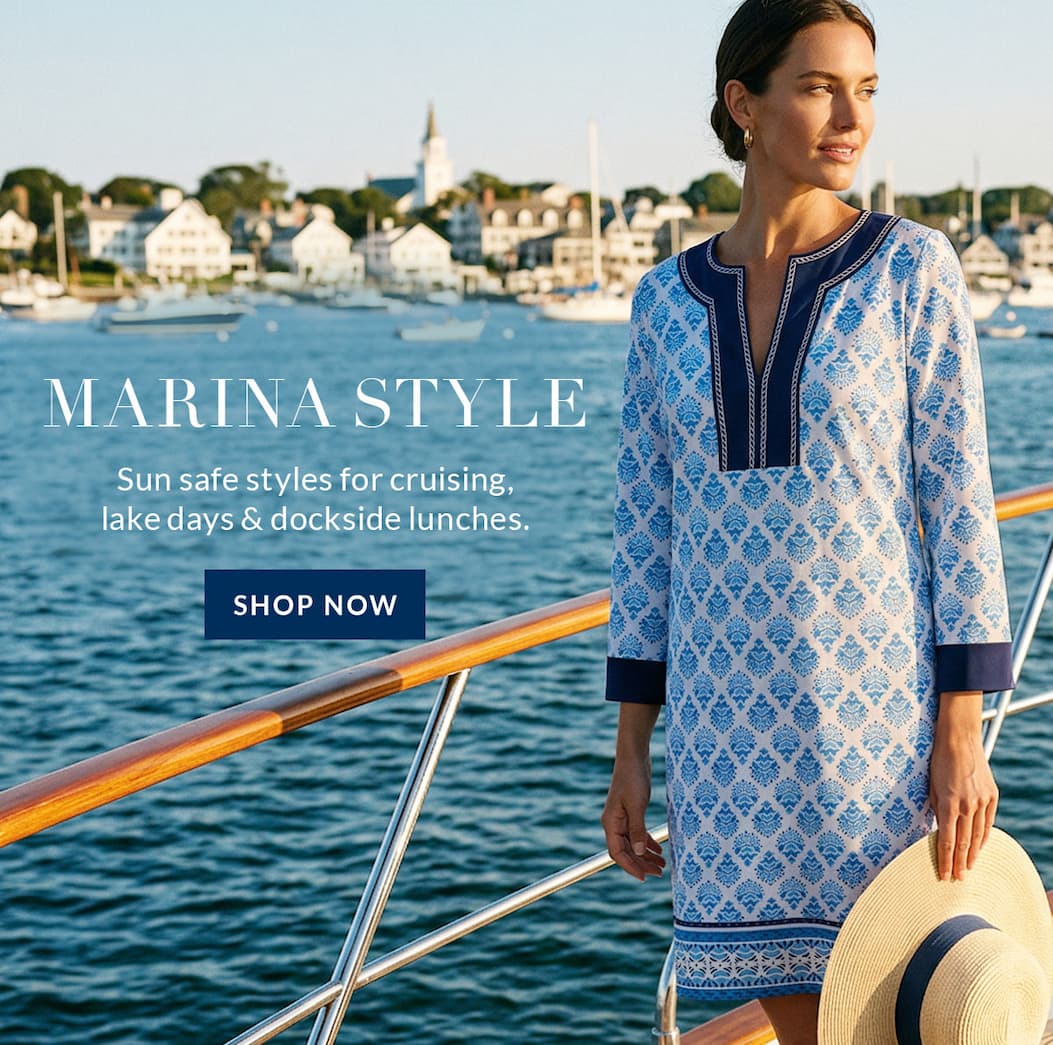 Sun safe styles for cruising & lake days.