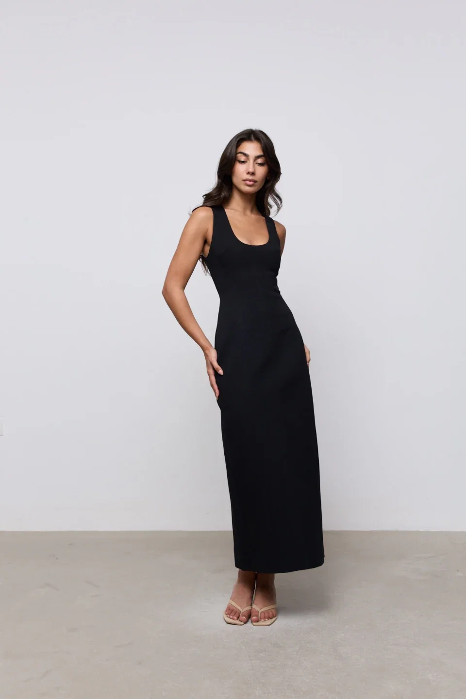 Image of Cotton Mix Midi Dress