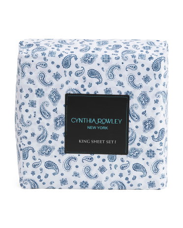 Bandana Paisley Sheet Set, Polyester
