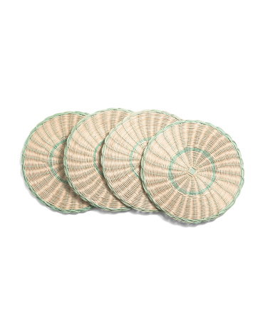 Set Of 4 Rattan Placemats