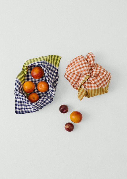 Hand Woven Siesta Check Bread Bag