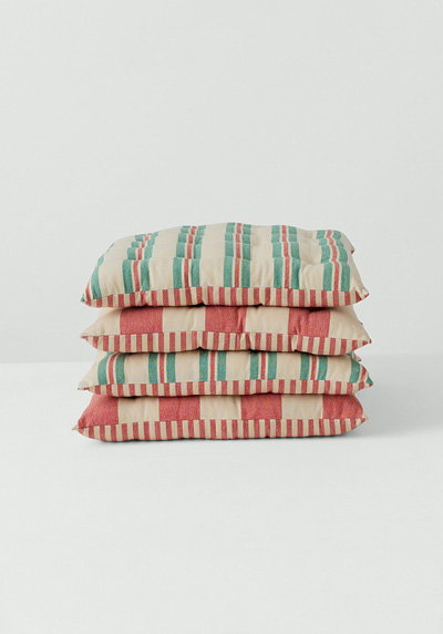 Market Stripe Hand Woven Seat Pad