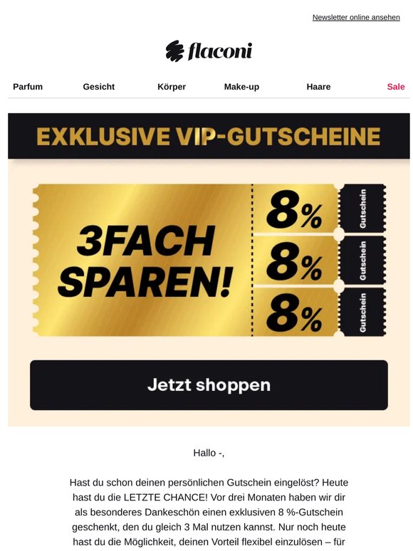 8 % schon 3x eingelöst❓