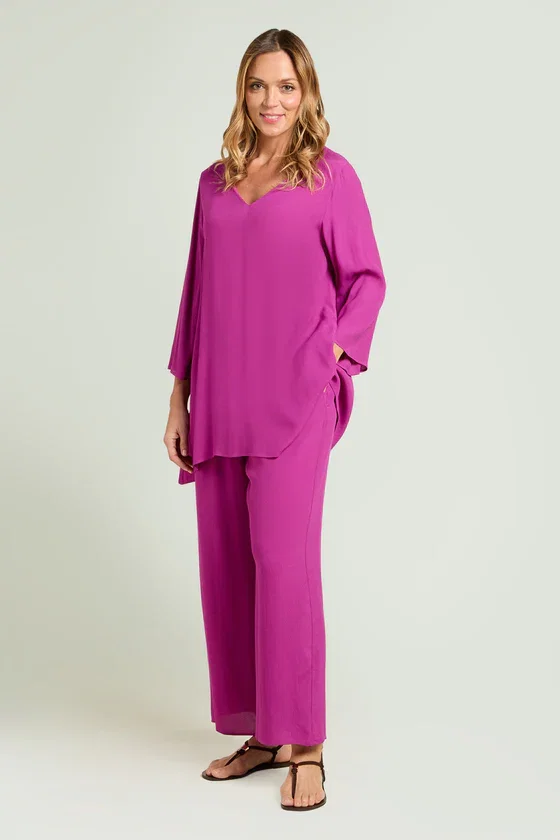 PANTALONI AMPI IN MAROCAINE