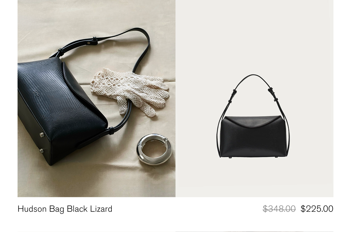 Hudson Bag Black Lizard