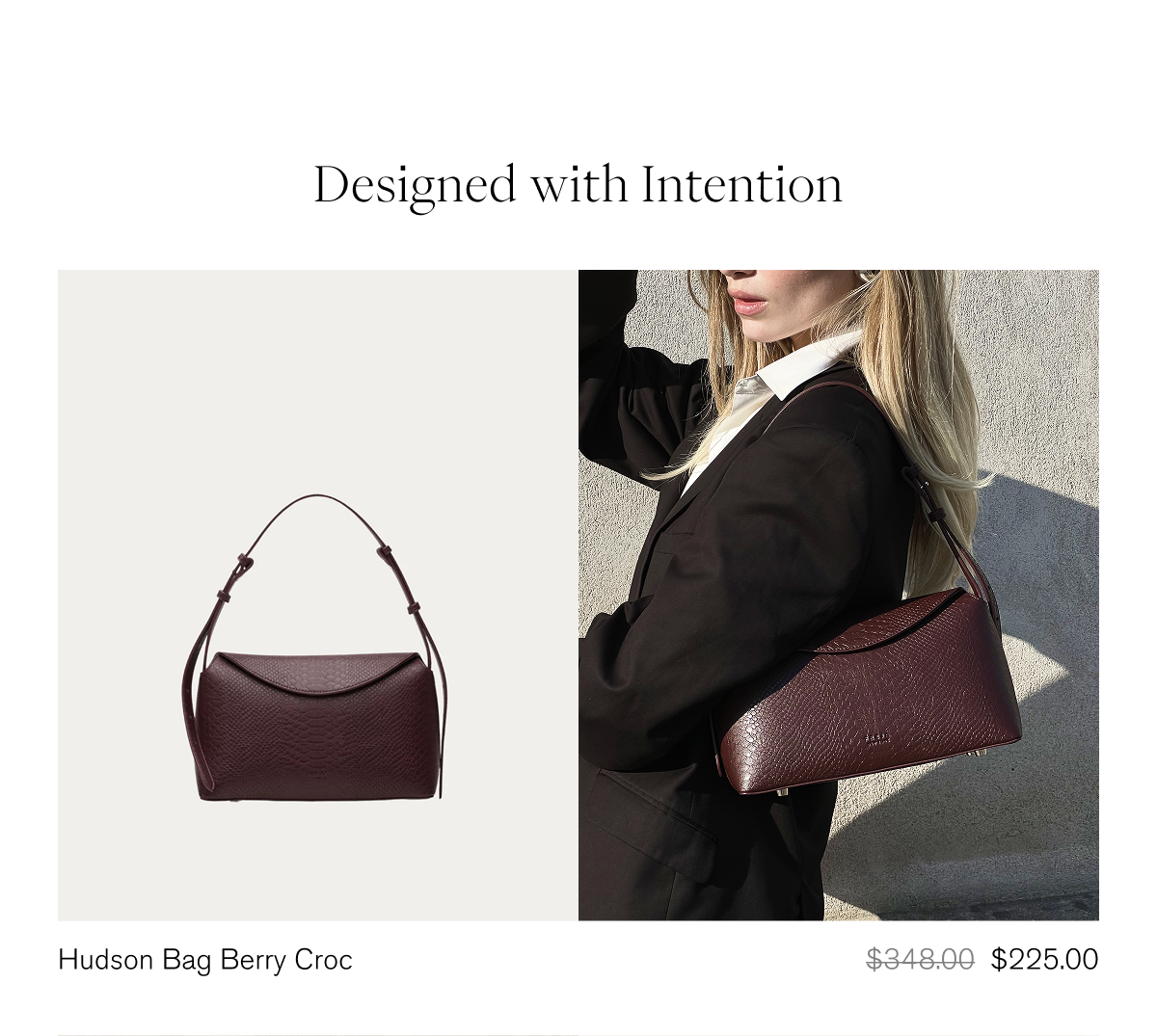 Hudson Bag Berry Croc