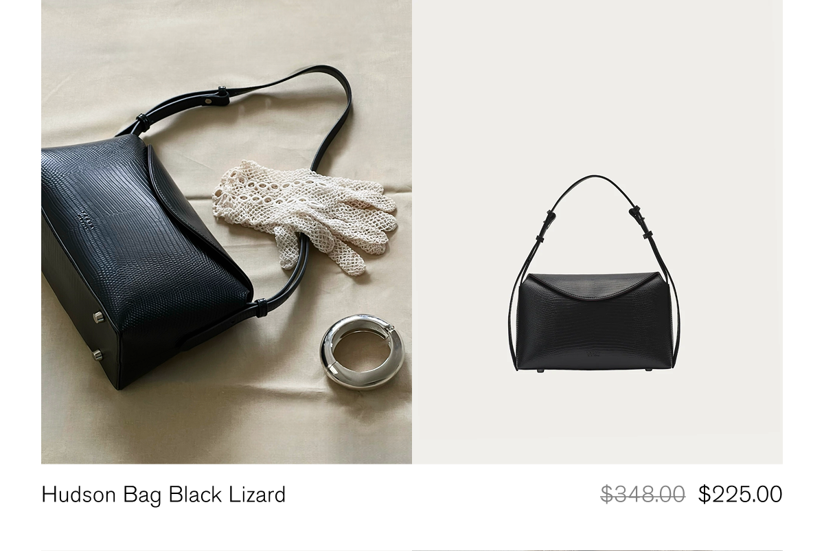 Hudson Bag Black Lizard