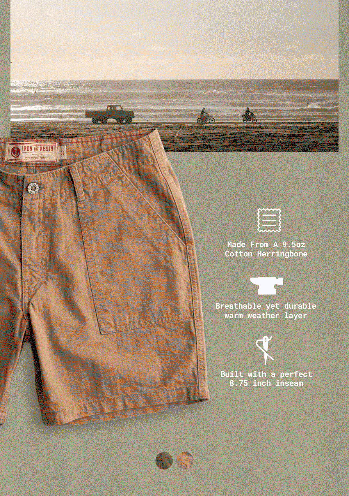 Herringbone Brigade Short
