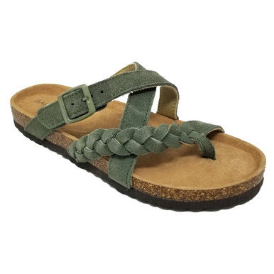 GaaHuu™ Women's Leather Crisscross Sandals with Arch Support Footbed
