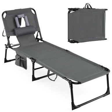Portable Adjustable Chaise Lounge Tanning Chair
