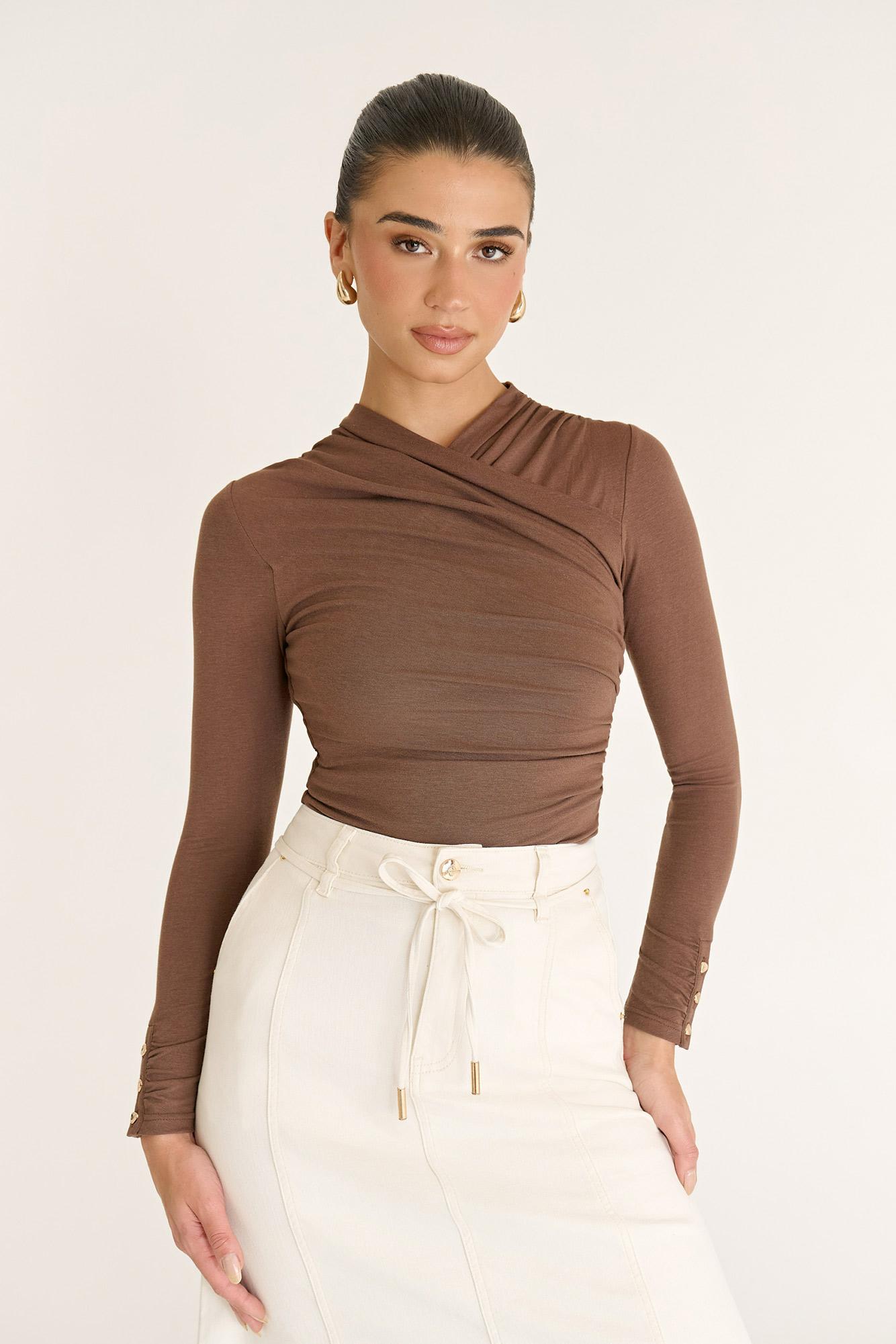 Image of Illusion Top - CHOCOLATE, 4