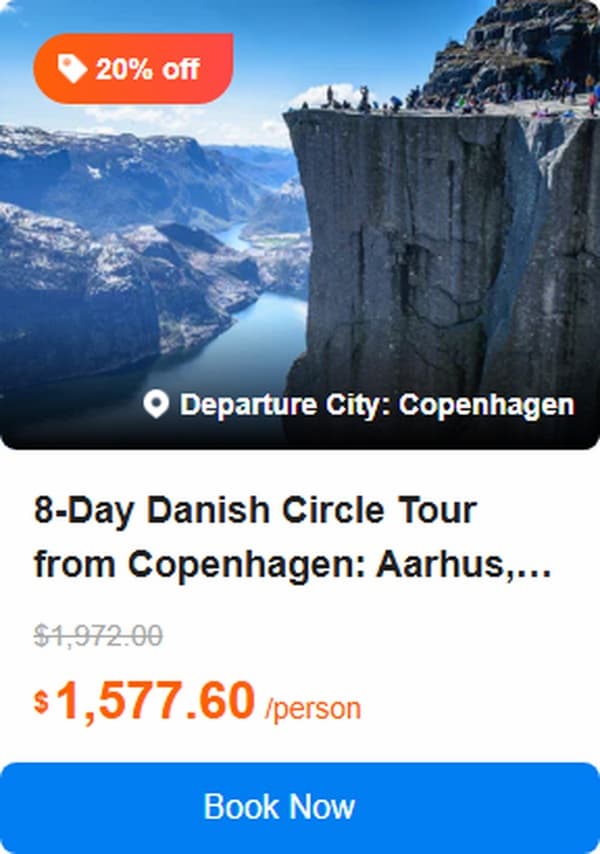 8-Day Danish Circle Tour from Copenhagen: Aarhus, Stavanger, Bergen, Sognefjord and Oslo | Hotel Breakfasts Included 5.0 Tour Code: 737136