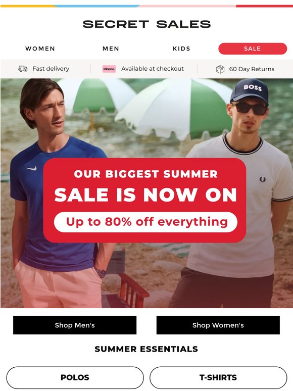Up to 80% off EVERYTHING: The Summer Sale is ON ☀️