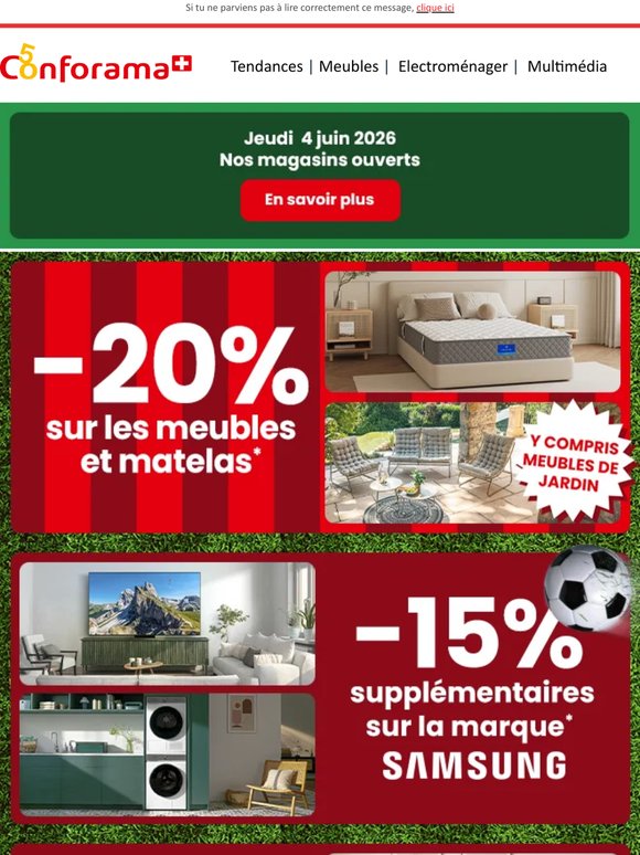 🌟-20% sur les meubles, matelas & meubles de jardin : c’est le moment !