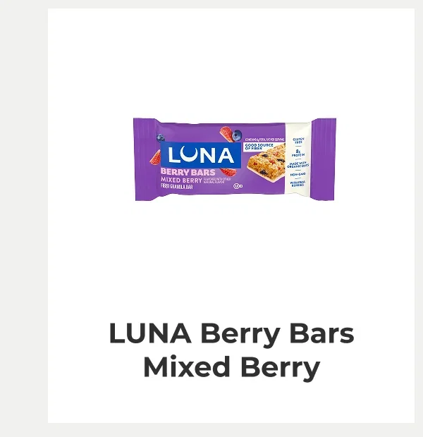 LUNA Berry Bars Mixed Berry Flavor