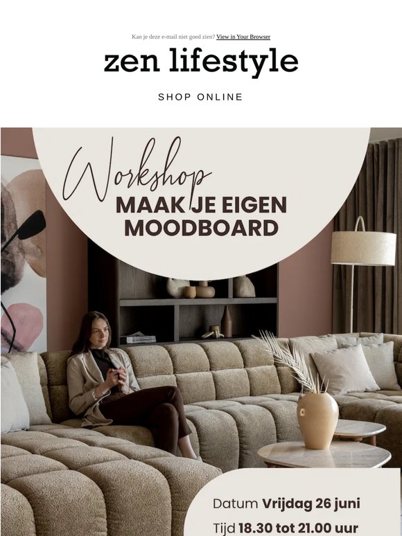 Meld je snel aan voor onze GRATIS Workshop Moodboard op vrijdag 26 juni✨