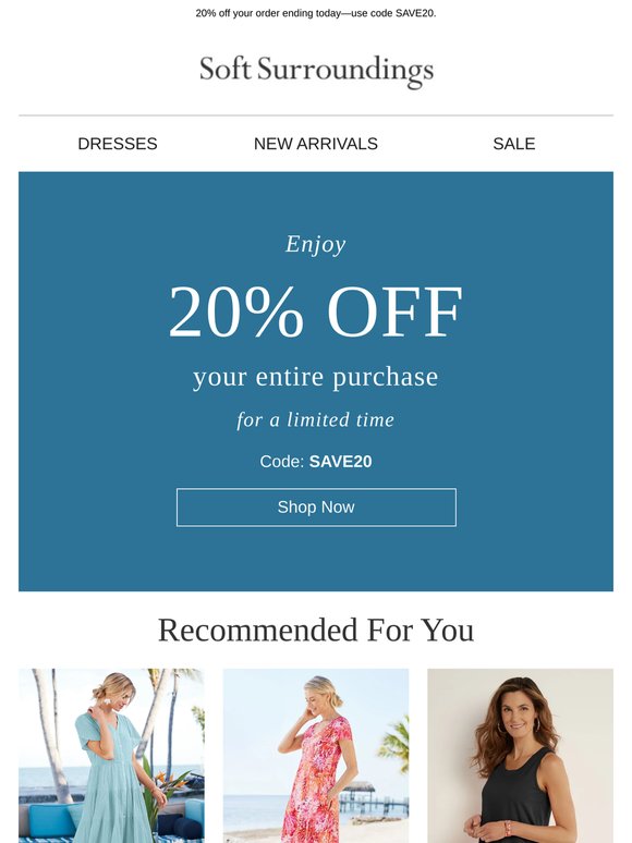 20% Off Sitewide Ends Today