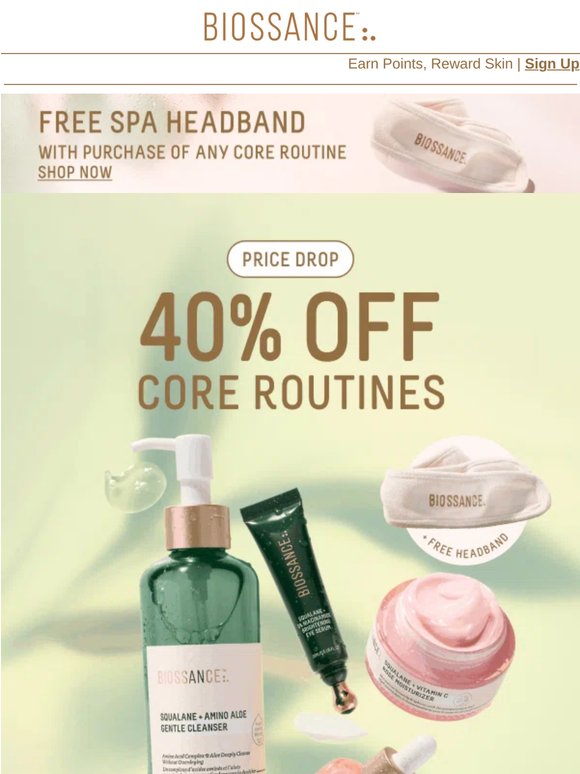 Your skin's new ritual: 40% off ends tonight!