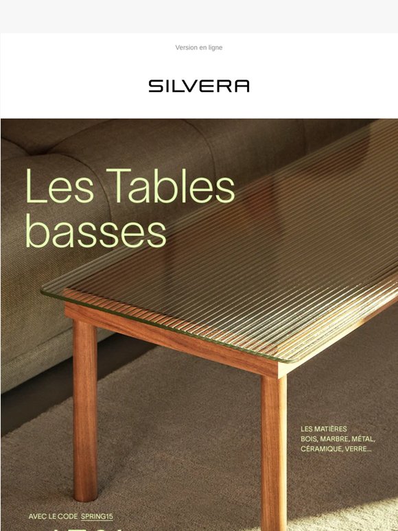 Bois, marbre, verre ou métal... Inspiration Tables basses