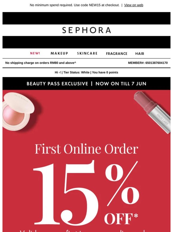 Enjoy 15% OFF Your First Online Order 🛒