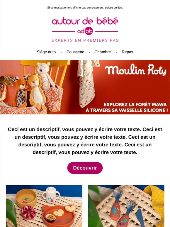 Voyagez le temps d’un repas avec les sets vaisselle silicone Moulin Roty !