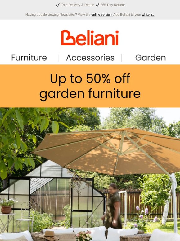 Get ready for summer ☀️ Garden furniture up to 50% off