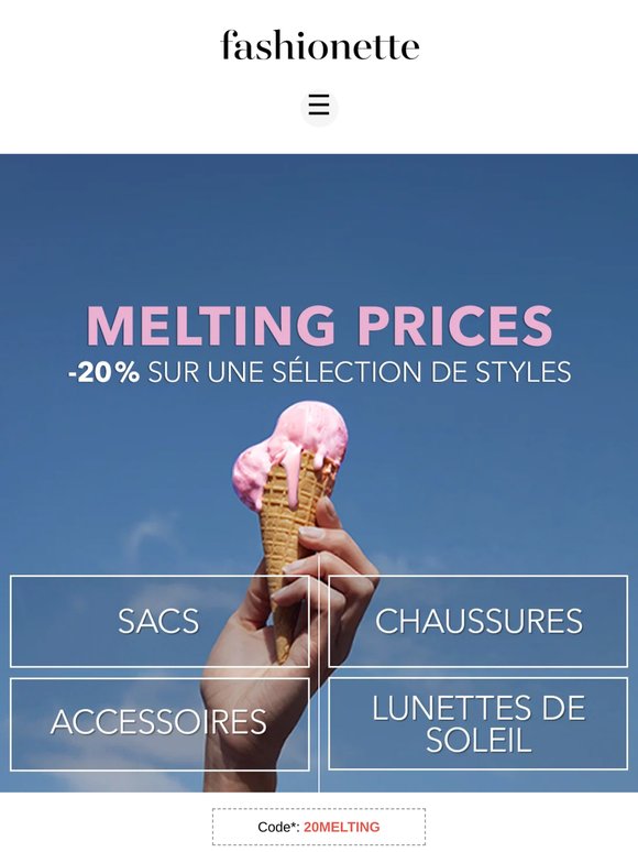 -20 % supplémentaires sur une sélection d'articles