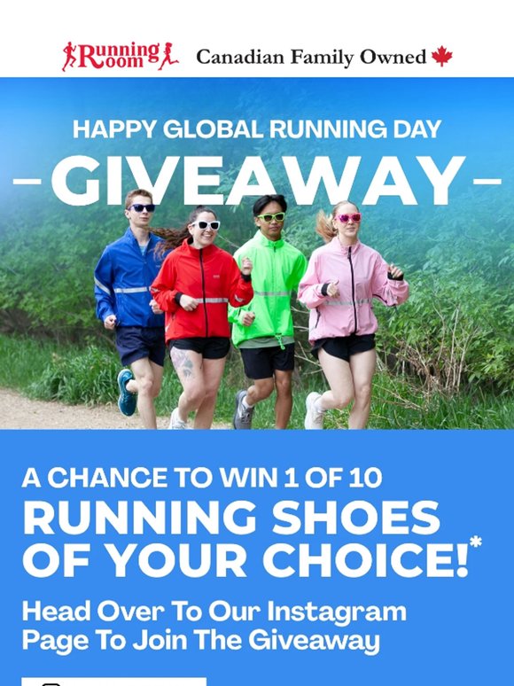 Celebrate Global Running Day For A Chance to Win New Shoes