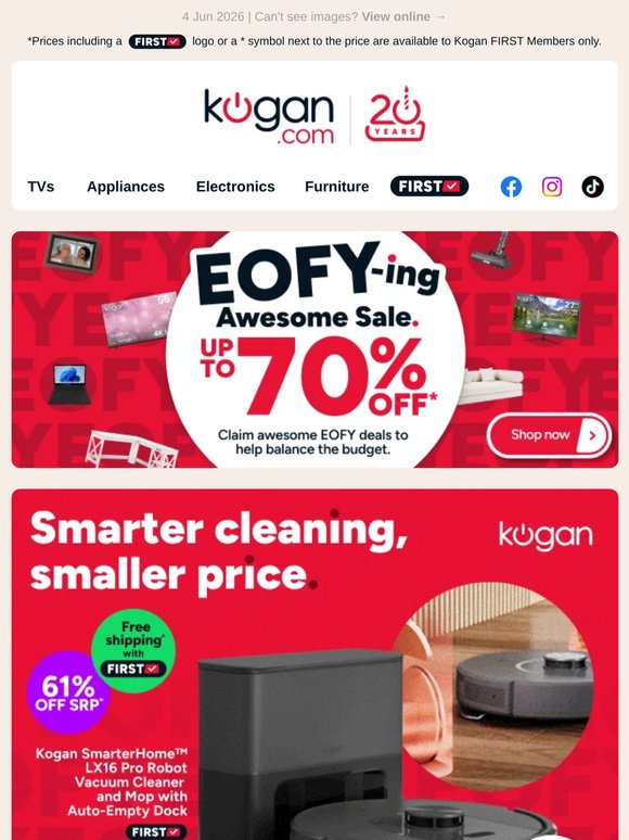 EOFY Deal 🔥 ONLY $209 for this SmarterHome™ Auto-Empty Robot Vac and Mop (61% OFF standard retail price)