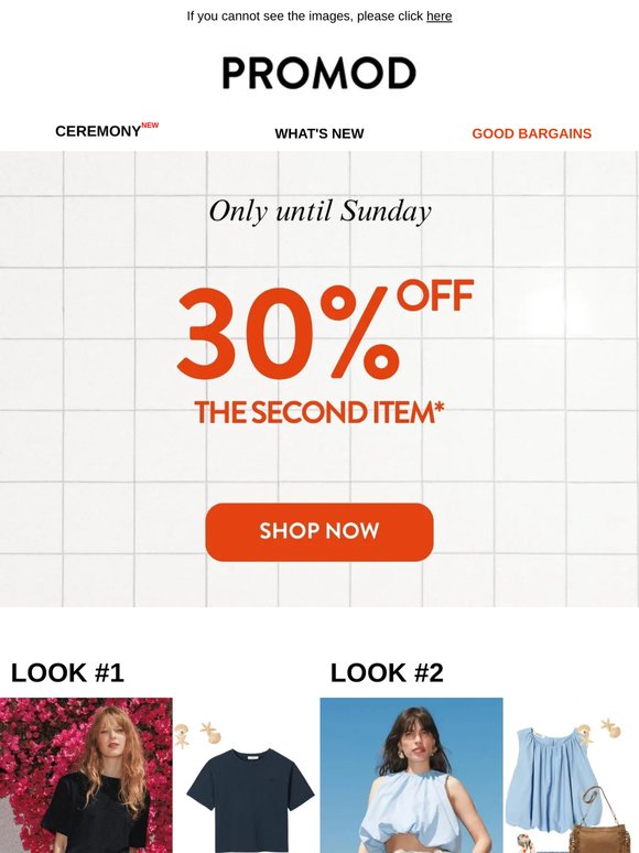 🌺30% off the second item