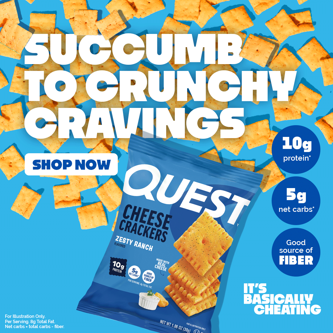 Quest Nutrition - Zesty Ranch Flavored Cheesy Protein Crackers
