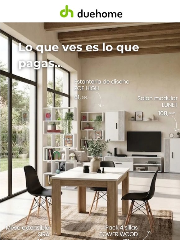Muebles para toda la casa, sin trampa ni cartón..
