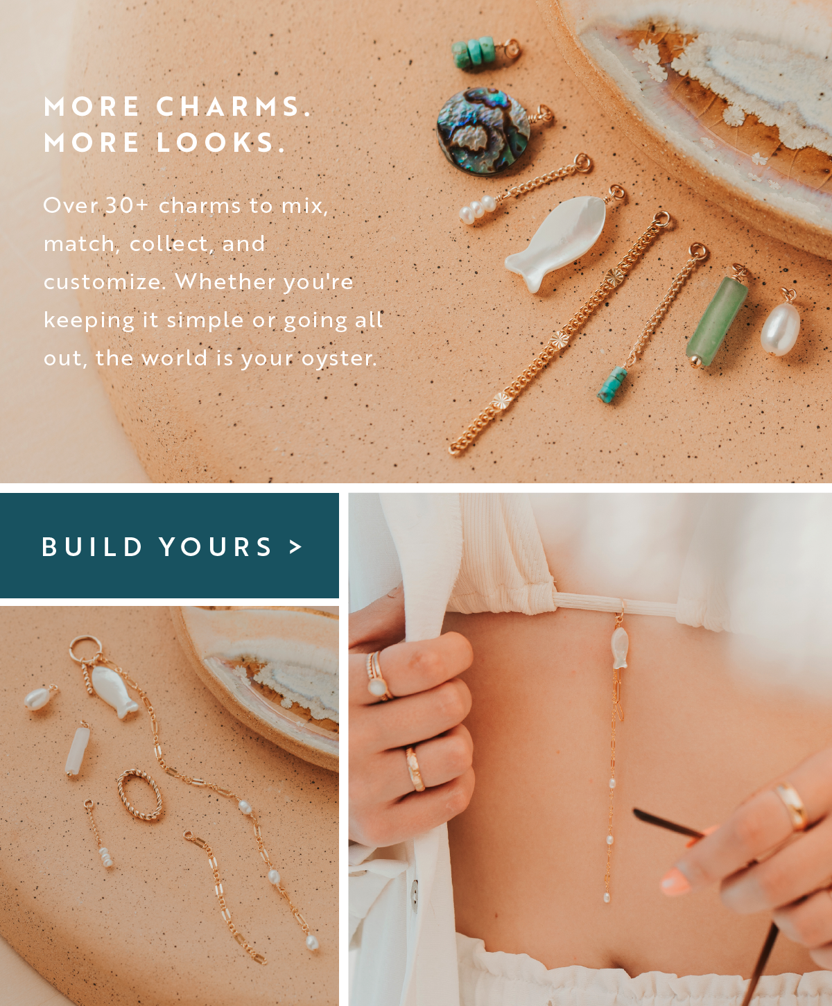 More charms, more looks. Build your custom Bikini Charm >