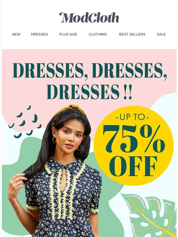 Calling All Dress Lovers: Up to 75% Off Starts Today