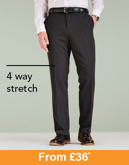 Farah Hidden Stretch Waistband Trouser - MT214