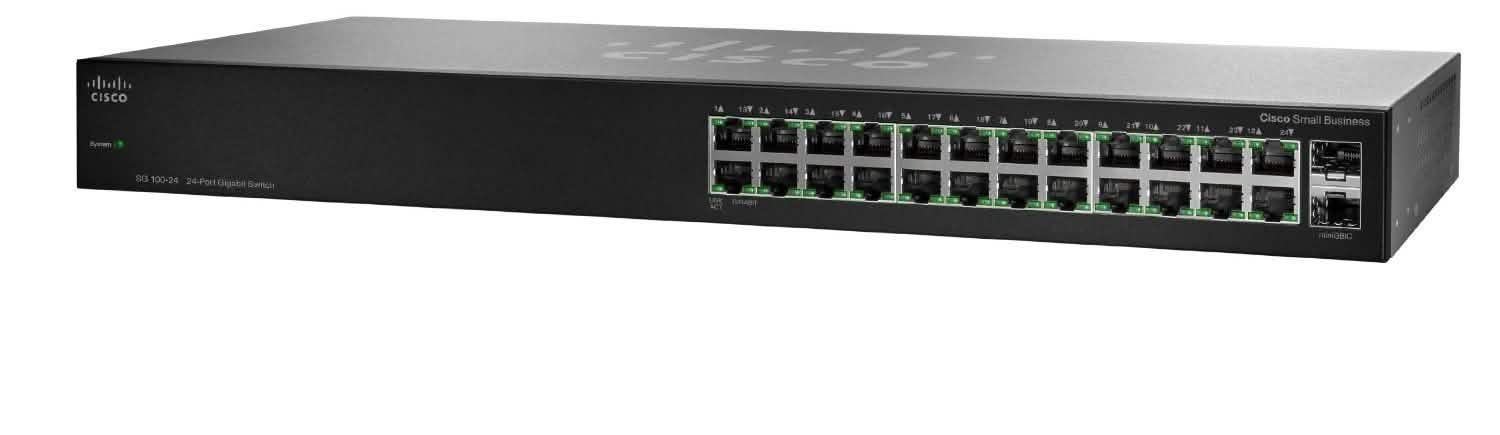 Image of Cisco Systems SG100-24 24-Port Gigabit Switch (Refurbished)