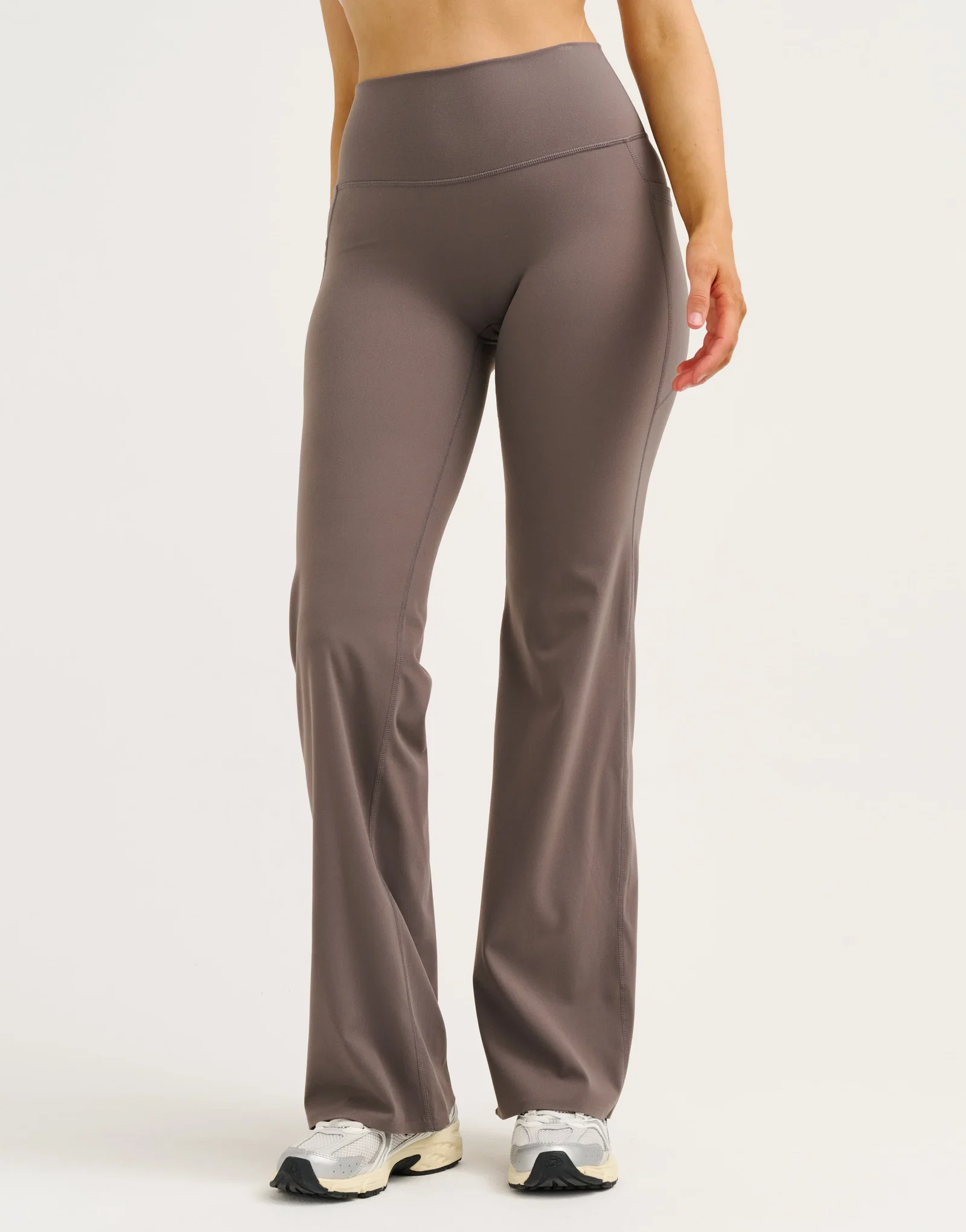Image of Lycra Invisible Scrunch Straight Leg Pant - Slate Grey