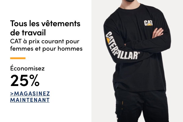 Tous les vêtements de travail Cat à prix courant pour femmes et pour hommes économisez 25%