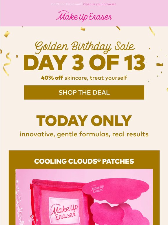 40% off Skincare. Today only ✨