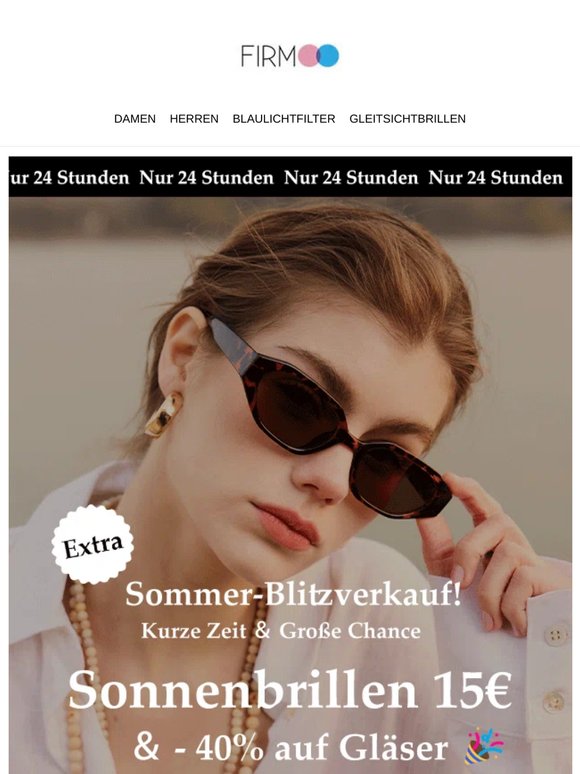 ⏰ Nur heute: 6 Ausgewählte Sonnenbrillen für nur €15! 🔥