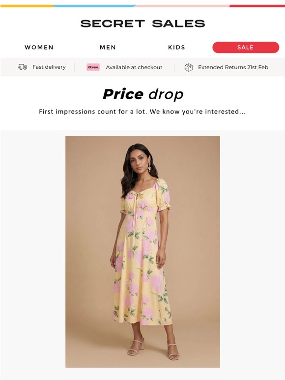 Hurry! An item you ❤️ just dropped in price...