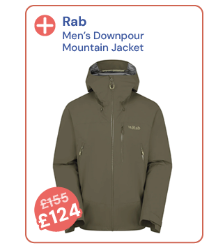 Rab Men's Downpour Jacket - Green. Reduced from £155 to £124.
