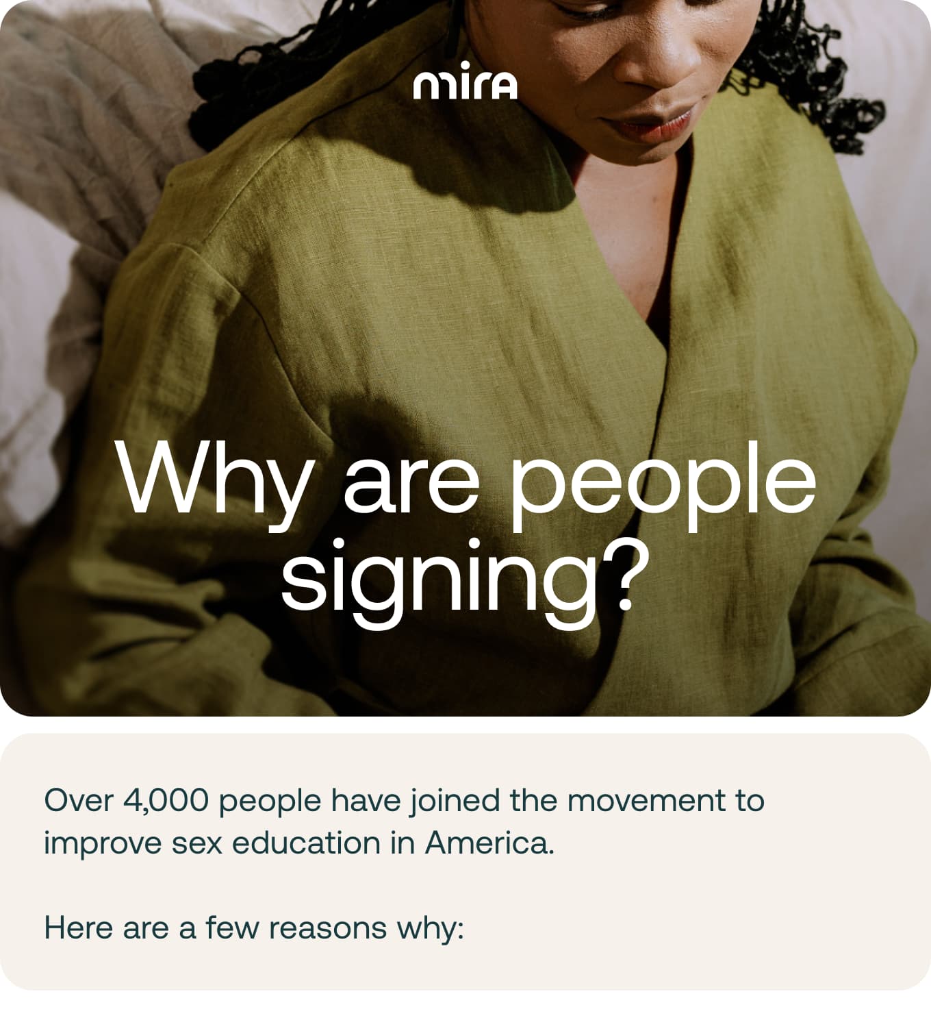 Why are people signing?
