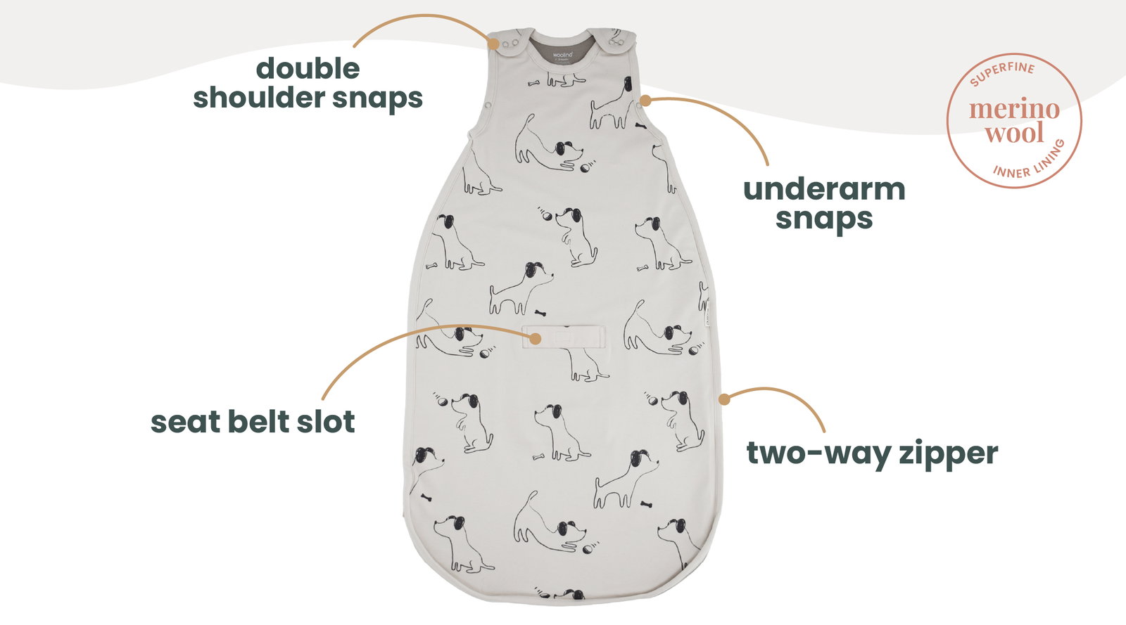 Ultimate Sleep Bag features labeled