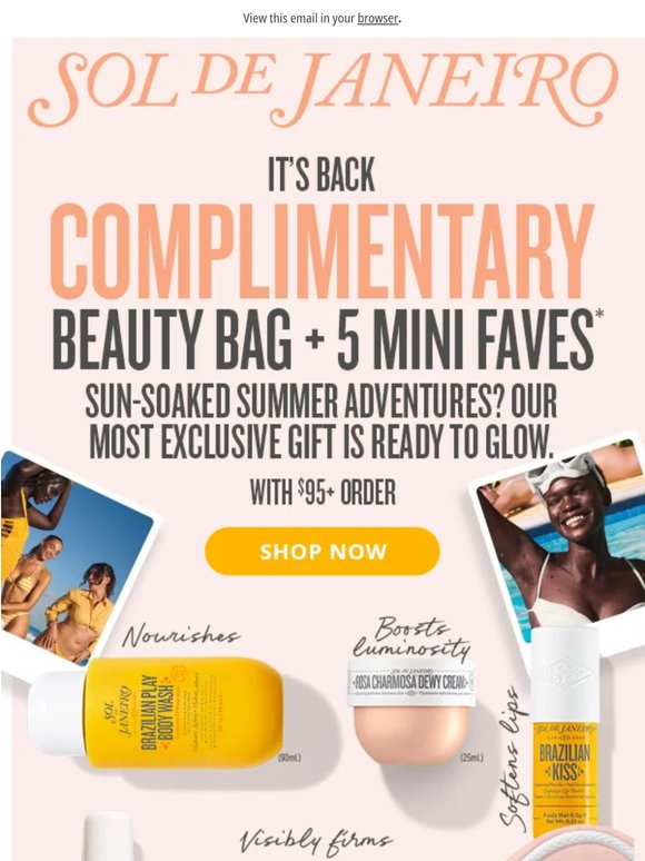 Our on-the-glow gift is BACK! ✈️☀️