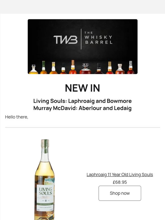 🔥New In: Living Souls Bowmore, Murray McDavid Aberlour and more...