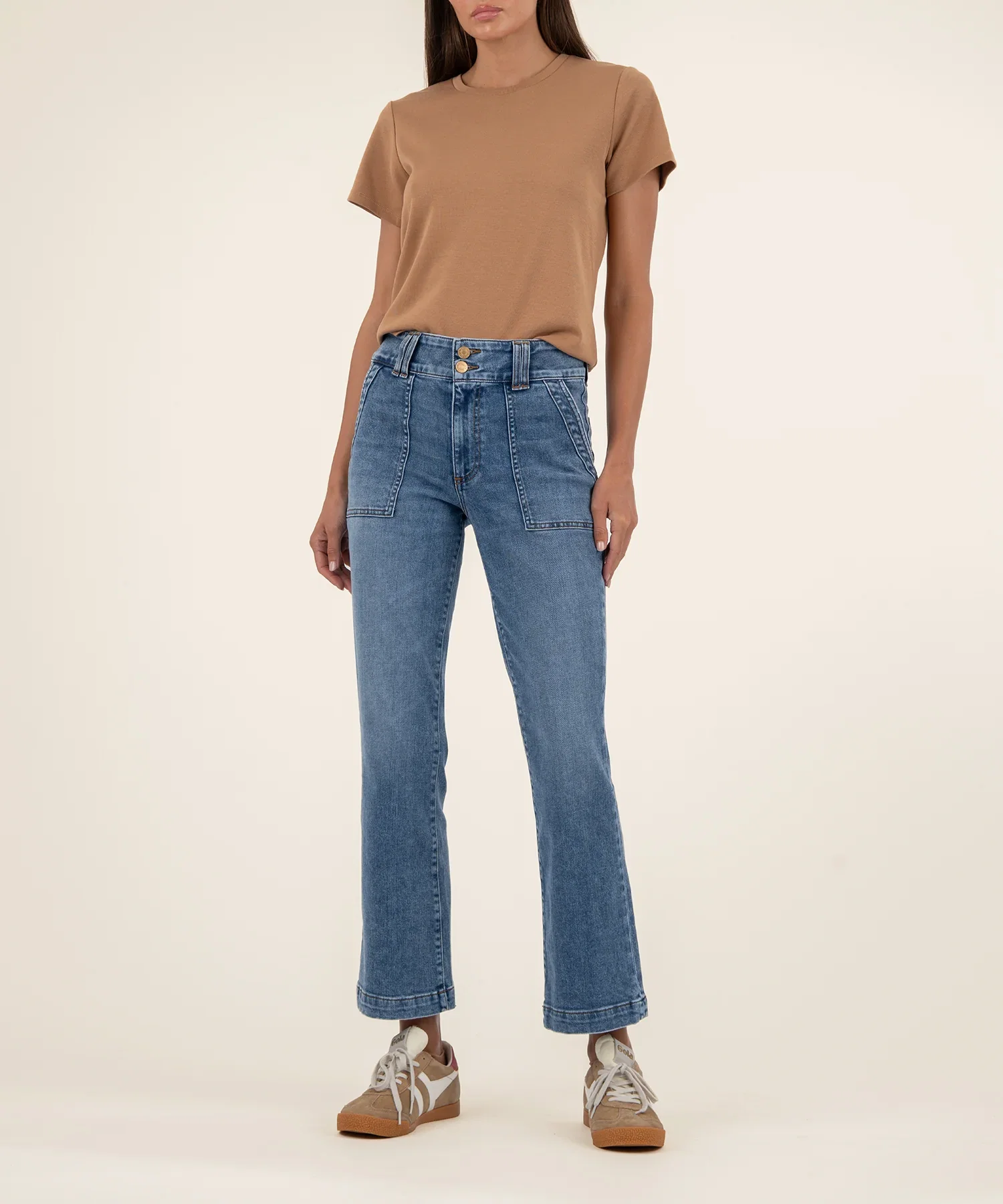 Image of Kelsey High Rise Ankle Flare, Long Inseam in Spellbinding Wash